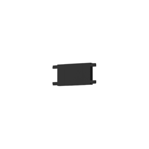 Коннектор прямой горизонтальный для накладного и встраиваемого монтажа для магнитной системы Galakti 46x26x6 мм черный